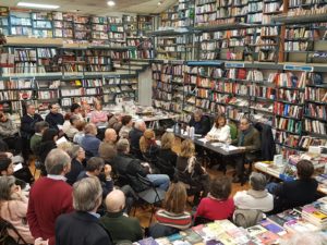 Con Julio Valles Rojo y Carlos Aganzo presentando mi novela GTB2.0 en Librería Maxtor de Valladolid - Enero 2019